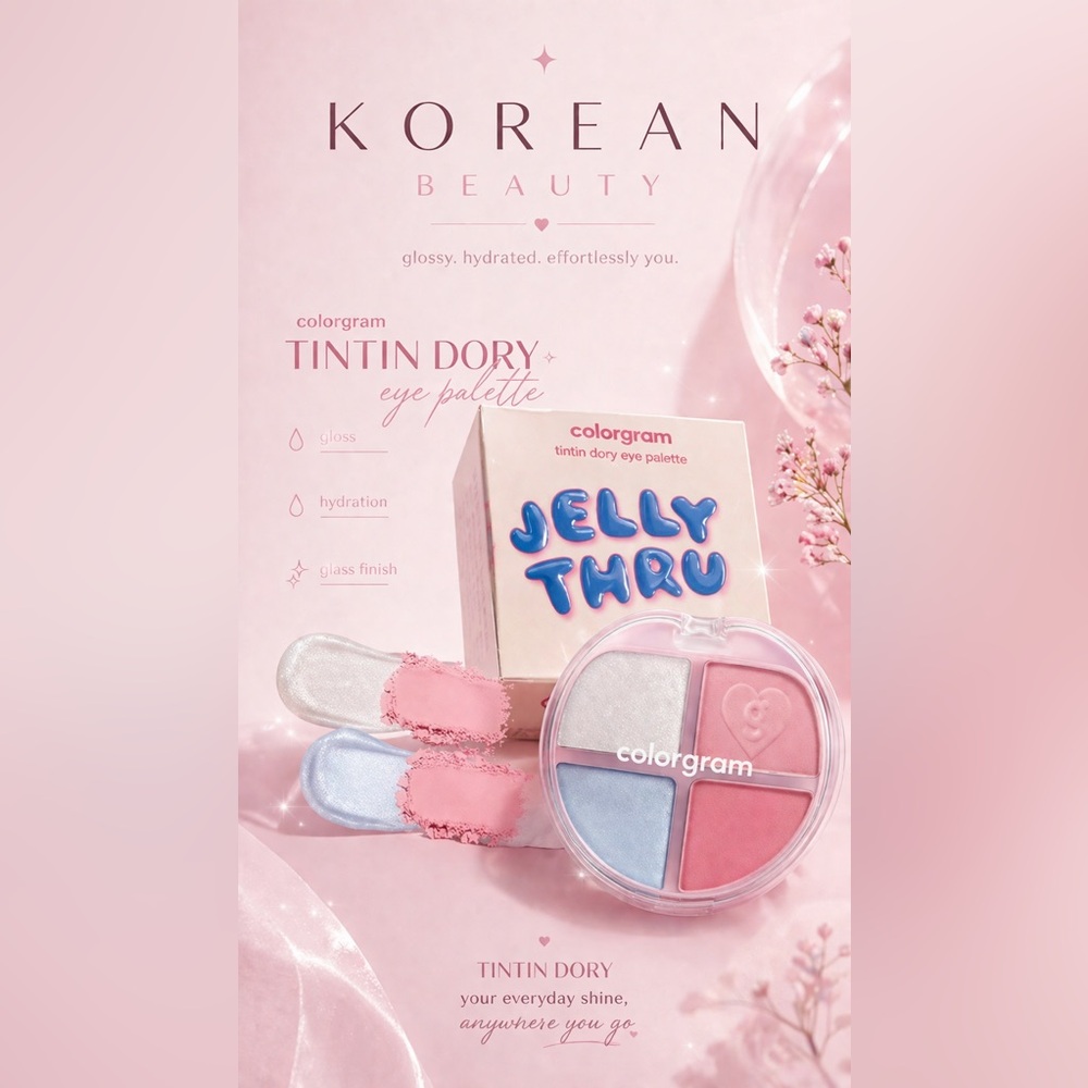 7-  Jelly Thru Tinton Dory Eye 4 color Palette Shade 05- Fairy Dory